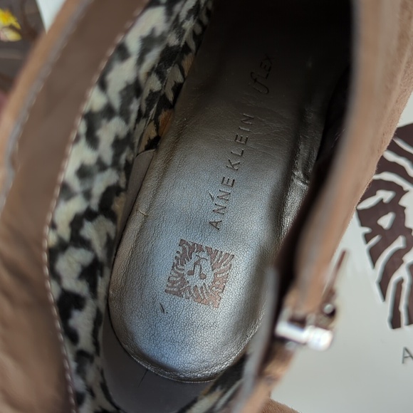 Anne Klein Taupe Suede Aksondra Boots - Picture 6 of 15